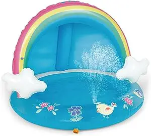 Rainbow Splash Pool with Canopy