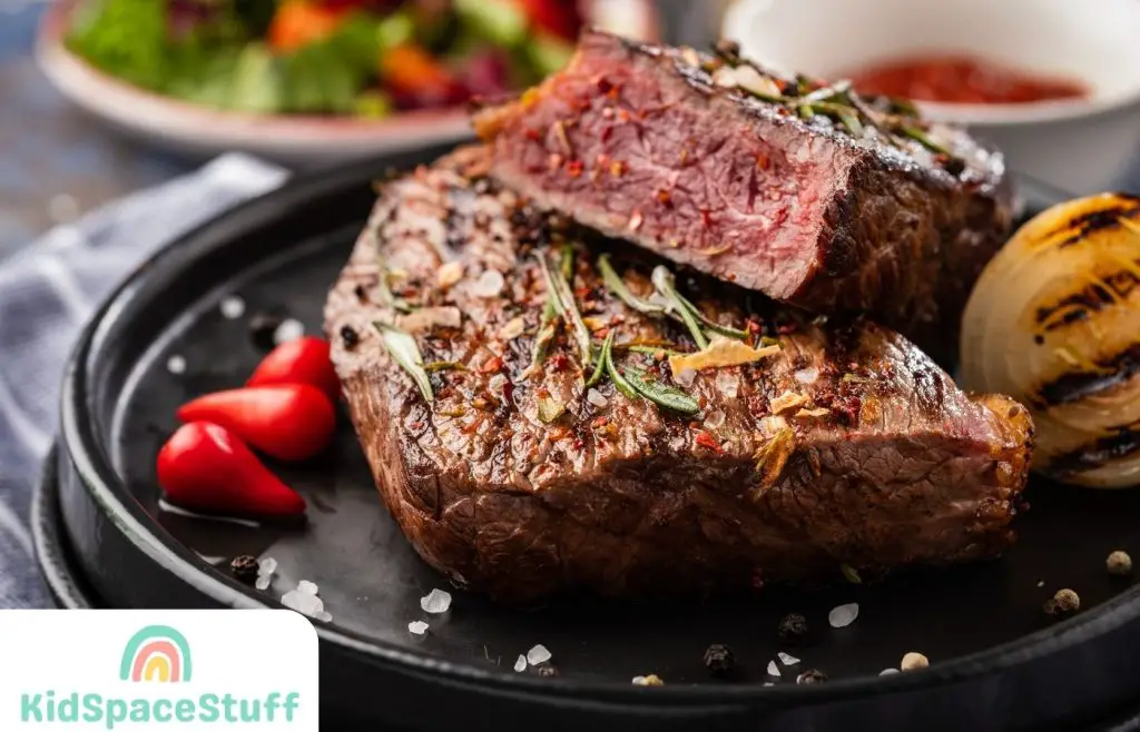 Beef Steak Medium with Red Pepper and Aromatic Herbs