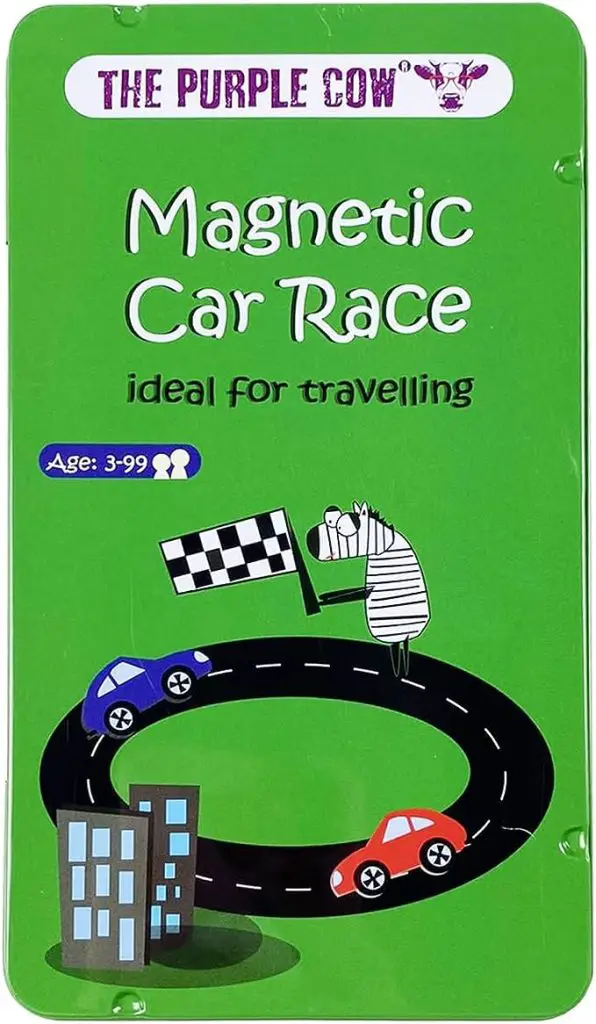 Purple Cow Magnetic Travel Car Race Game