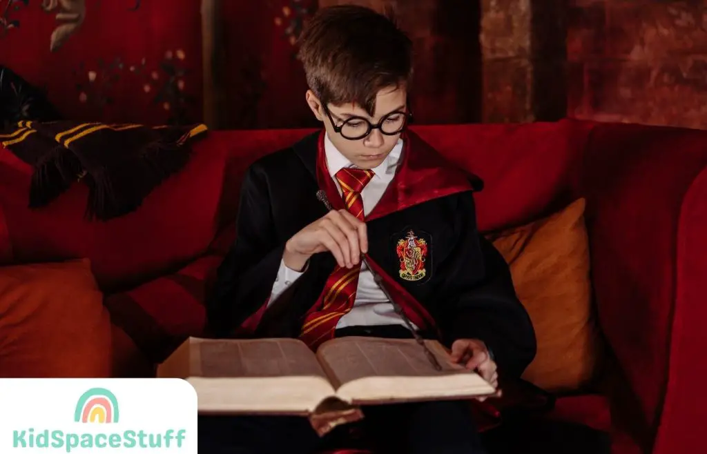 Boy Wearing Harry Potter Costume