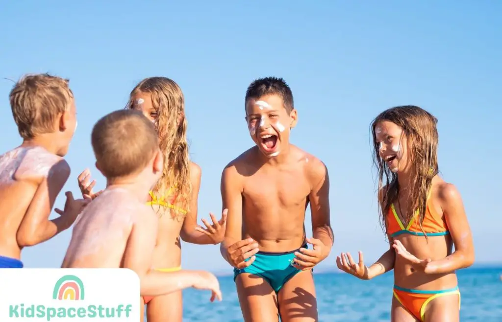 Kids at the beach
